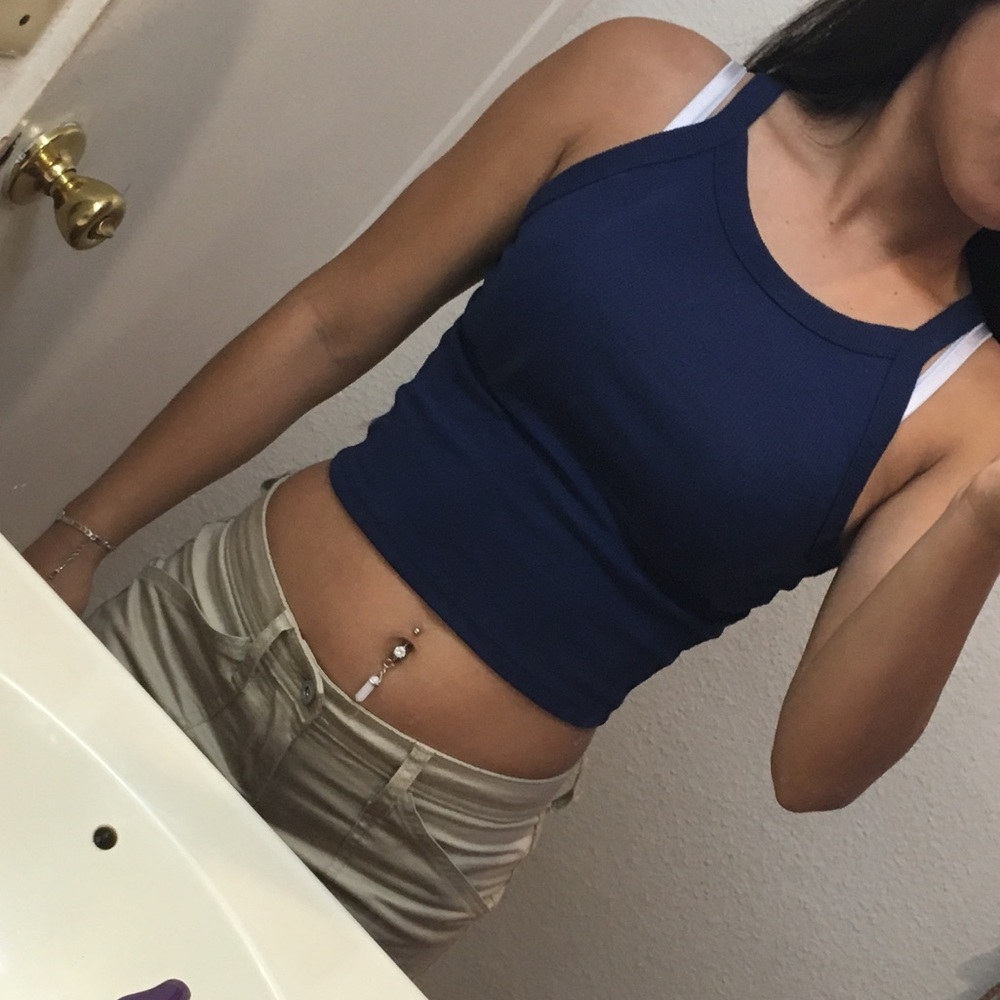Blue crop Top